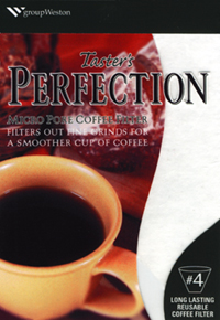 groupWeston Taster's Perfection reusable gourmet coffee filter.